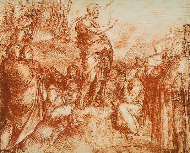 Jean-Baptiste prêchant aux multitudes, d'Andrea del Sarto
