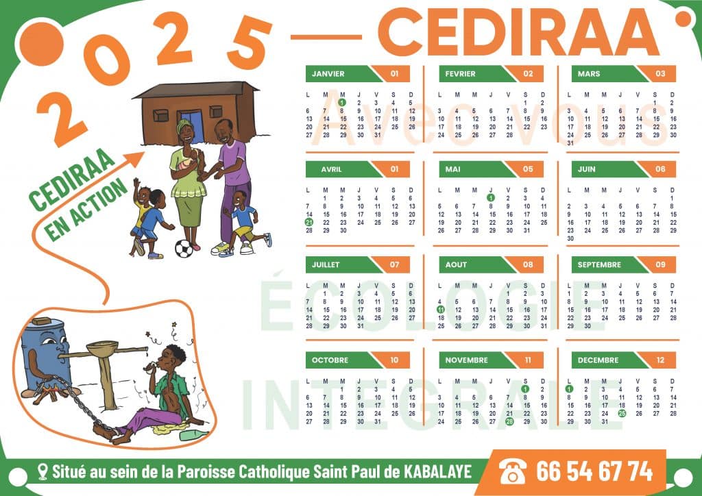 calendrier cediraa 2025